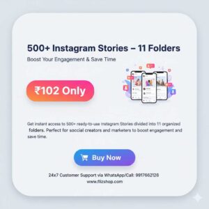 500+ Instagram Stories – 11 Folders | Ready-to-Use Social Media Templates | FlizShop